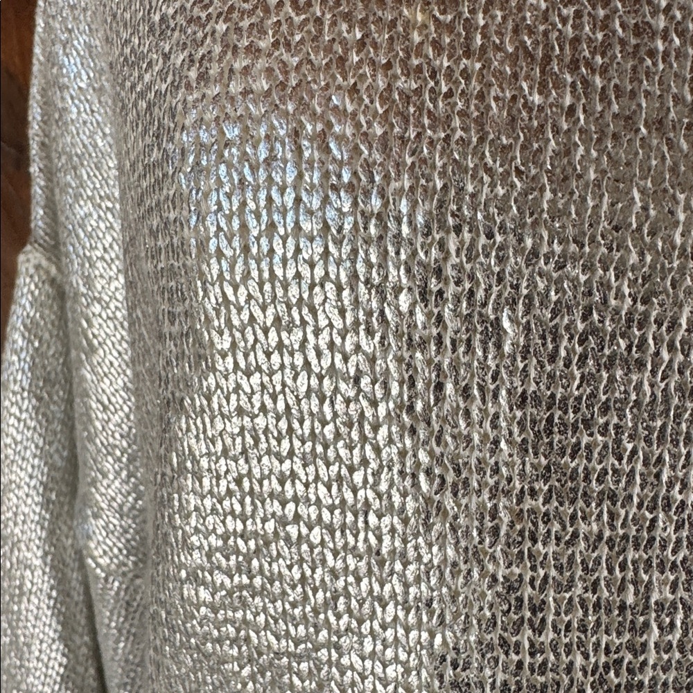 Metallic Silver Sweater - Picture 4 of 10